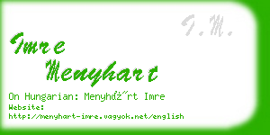 imre menyhart business card